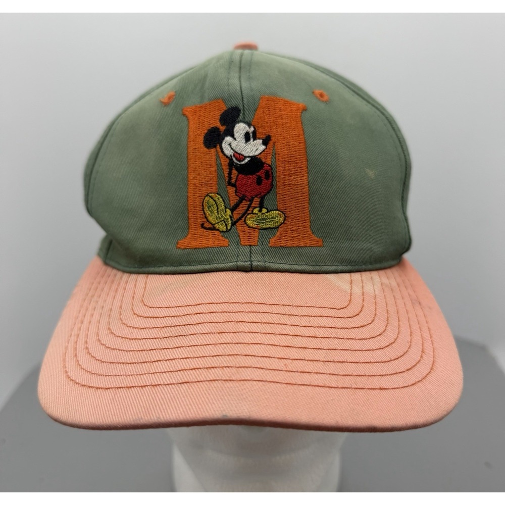 Vintage Mickey Mouse Disneyland Strapback Baseball Cap Multicolor One Size